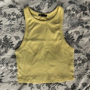 Light yellow crop top